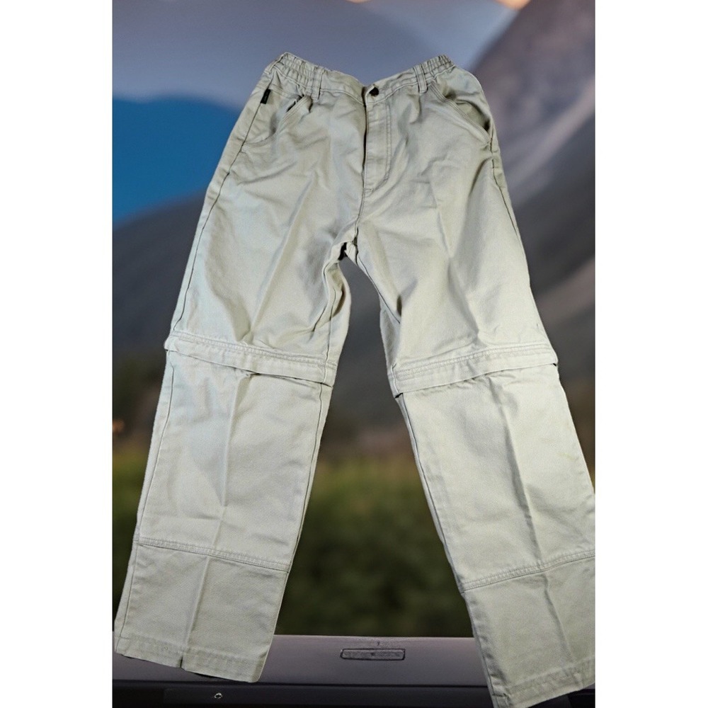 Cabellas Outdoor Womens Light Beige Convertible Canvas Pants  8 Reg (fits27x28)‎
